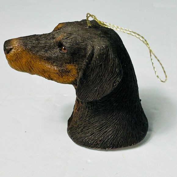 Sandicast Brown Red Doberman Head Ornament Uncropped Dobie Brue Vintage 1996 A - Picture 2 of 8